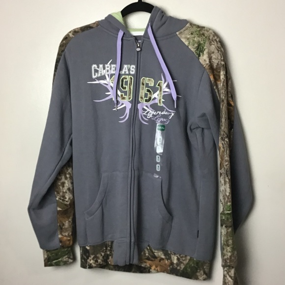 Cabela’s gray/camo full zip jacket. Medium - Picture 1 of 4